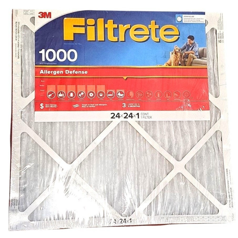 Filtrete MPR 1000 Air Filters 3M MERV 11 3-Month HVAC Furnace AC Filter